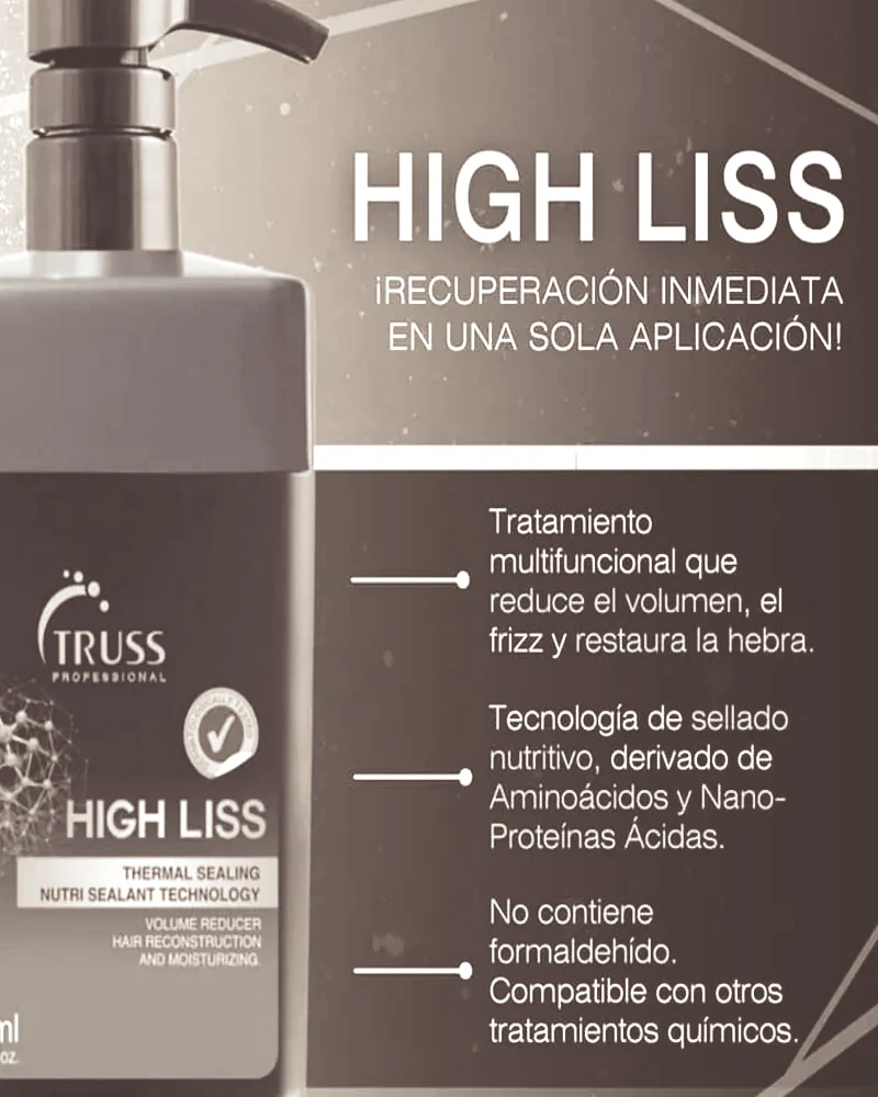 Reductor de volumen y frizz High Liss en NOSS Estilistas